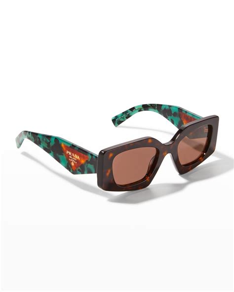 wrap around sunglasses womens prada|prada rectangle acetate sunglasses.